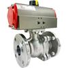 Air Actuated Stainless Flanged Ball Valves - Scotch Yoke