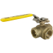 1-1/2" 3-Way Brass Ball Valve T-Full Port