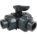 1/2" 3-Way T-port PVC Ball Valve - EPDM/Teflon Seals