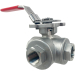 3/4" Stainless 3-Way Ball Valve, T-Port, Direct Mount