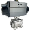 Air Actuated Stainless 3-Piece Ball Valves - Rack & Pinion