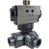 Air Actuated PVC 3-Way Ball Valves - Rack & Pinion