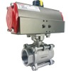 Air Actuated Stainless 3-Piece Ball Valves - Scotch Yoke