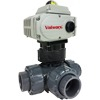 Electric Actuated PVC 3-Way Ball Valves - On/Off
