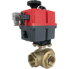 Electric Actuated Brass 3-Way Ball Valves - Multi-Voltage