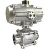  Air Actuated Sanitary Ball Valves- All Stainless