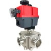Electric Actuated 3-Way Sanitary Ball Valves - Multi-Voltage