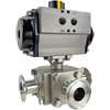 Air Actuated Sanitary 3-Way L-Port Ball Valves